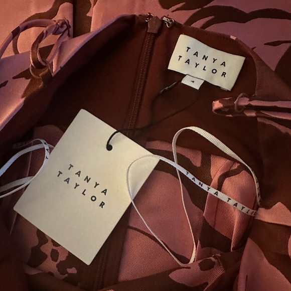 NWT Tanya Taylor Neema Printed Midi Dress in Peony/Brandy Size 4 - Picture 6 of 7